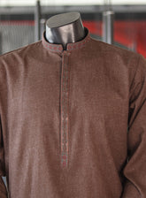 Michael Wash & Wear Shalwar Kameez For Men - MC24SK 007 Brown